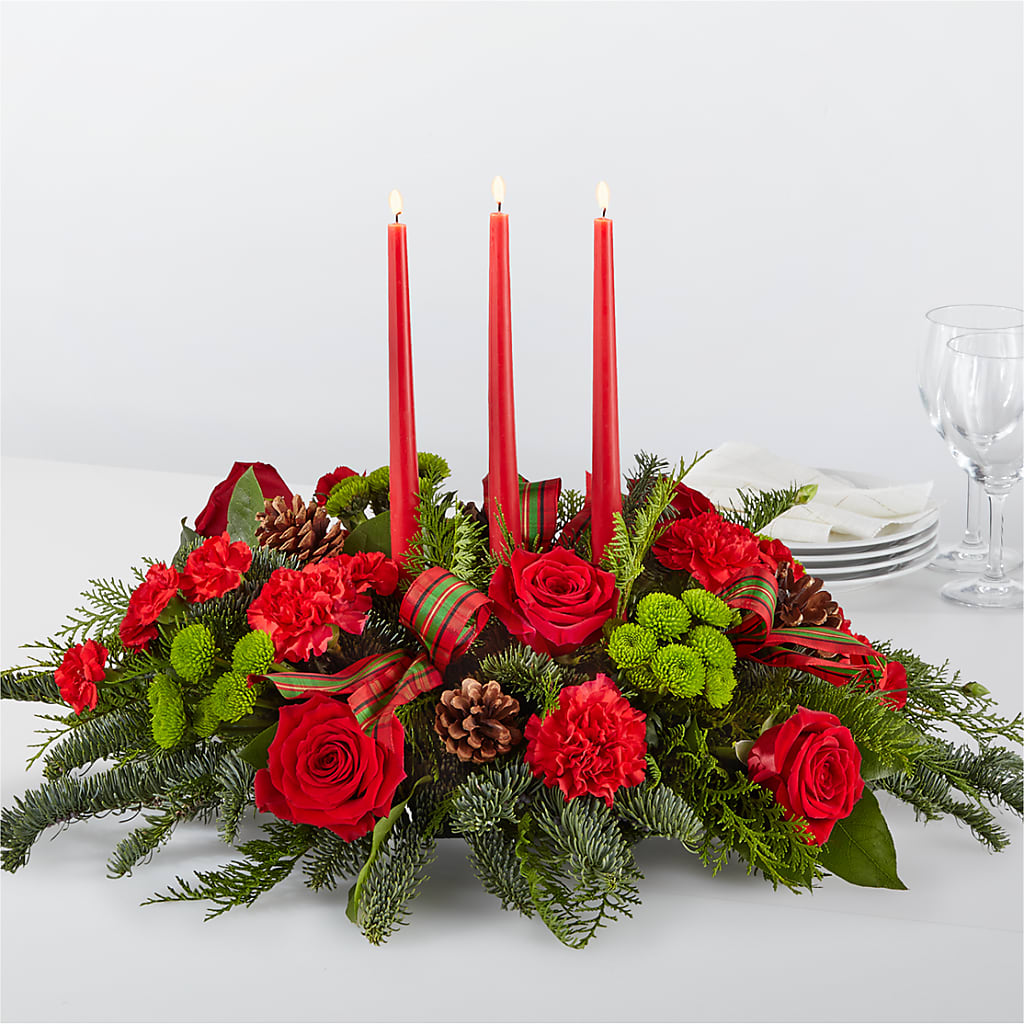 By the Candlelight Centerpiece – Nacogdoches Floral Company, Nacogdoches TX