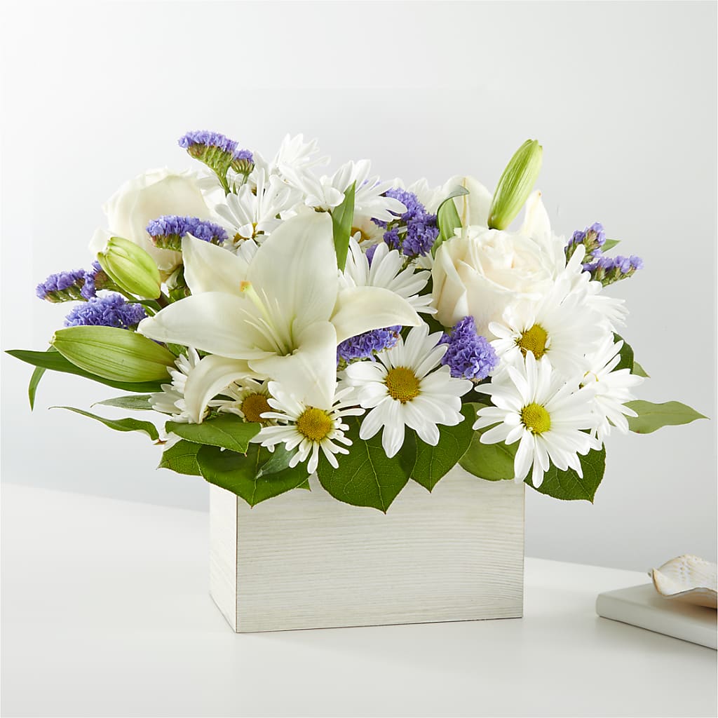 Beyond Blue Box Bouquet – Nacogdoches Floral Company, Nacogdoches TX