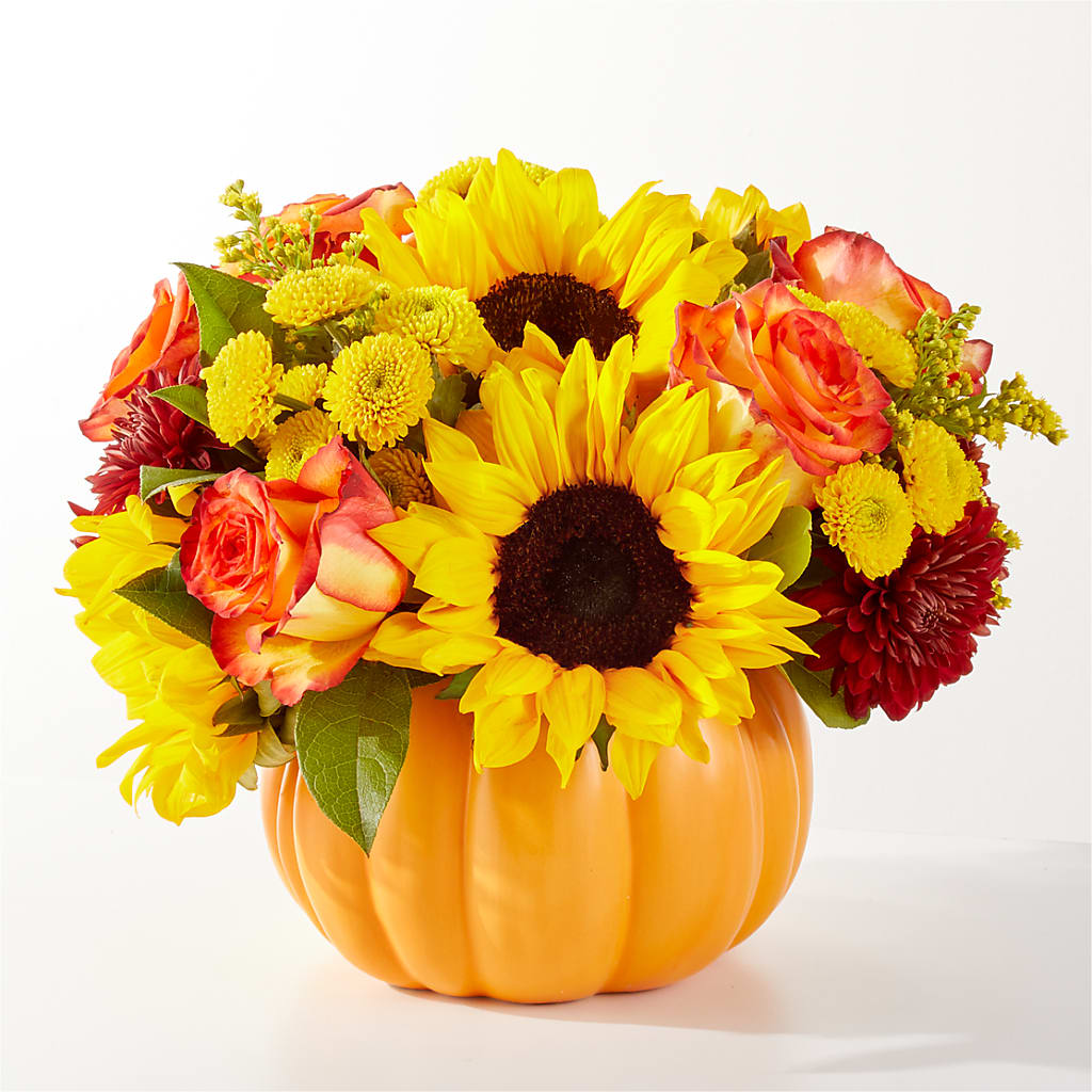 Golden Gourd Pumpkin Bouquet – Nacogdoches Floral Company, Nacogdoches TX
