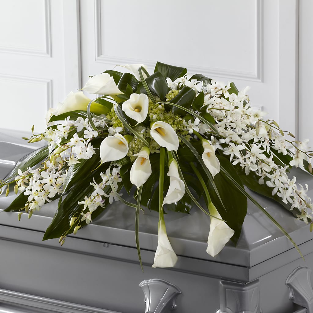 Angel Wings Casket Spray – Nacogdoches Floral Company, Nacogdoches TX