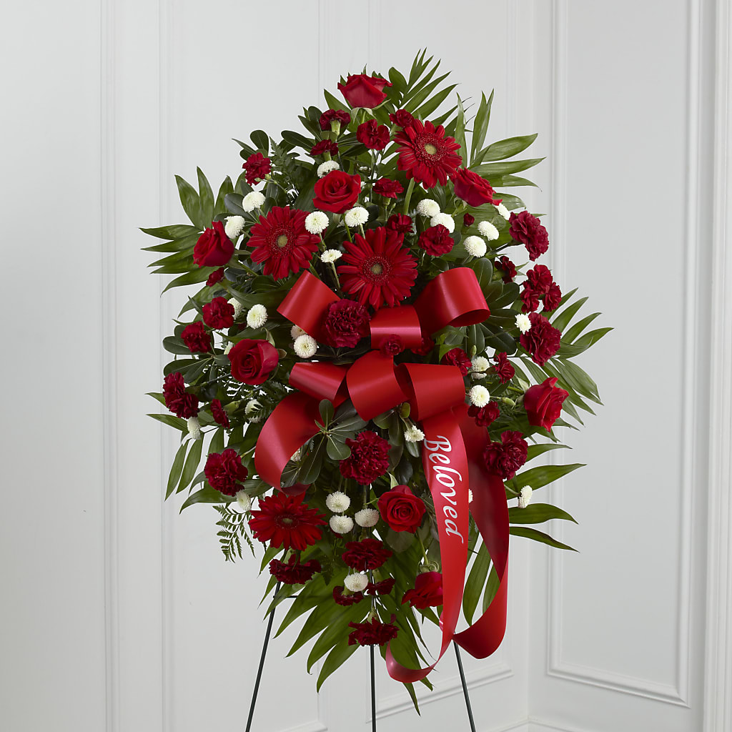 Treasured Memories Standing Spray – Nacogdoches Floral Company, Nacogdoches TX