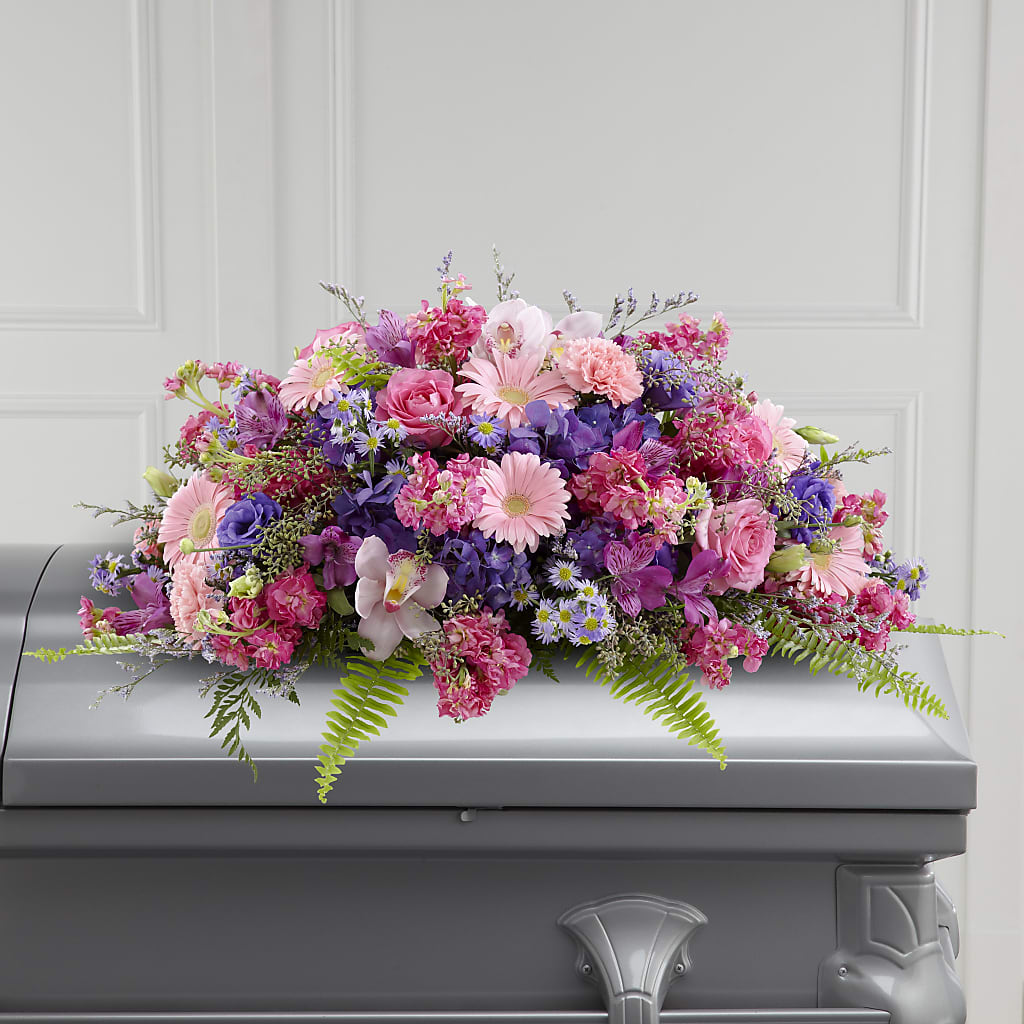 Glorious Garden Casket Spray – Nacogdoches Floral Company, Nacogdoches TX