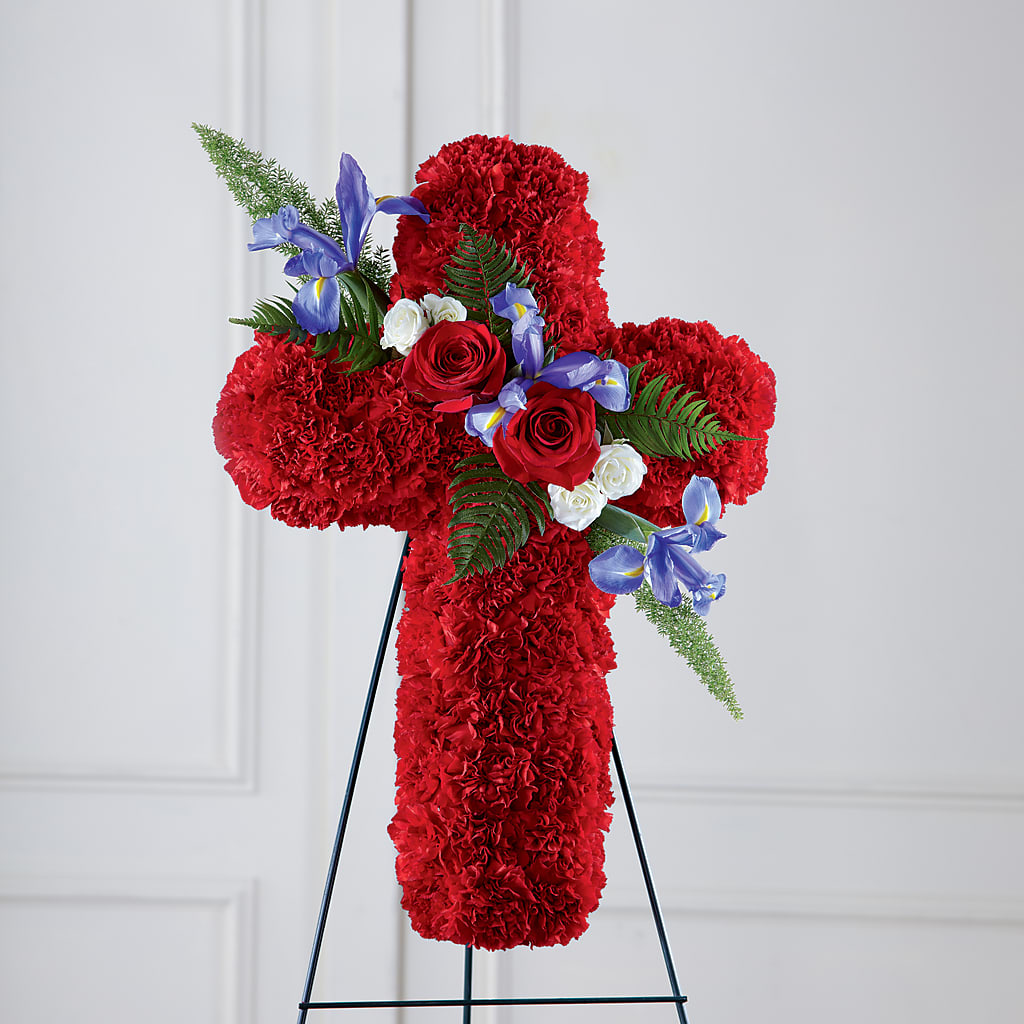 Faithful Hero Floral Cross – Nacogdoches Floral Company, Nacogdoches TX