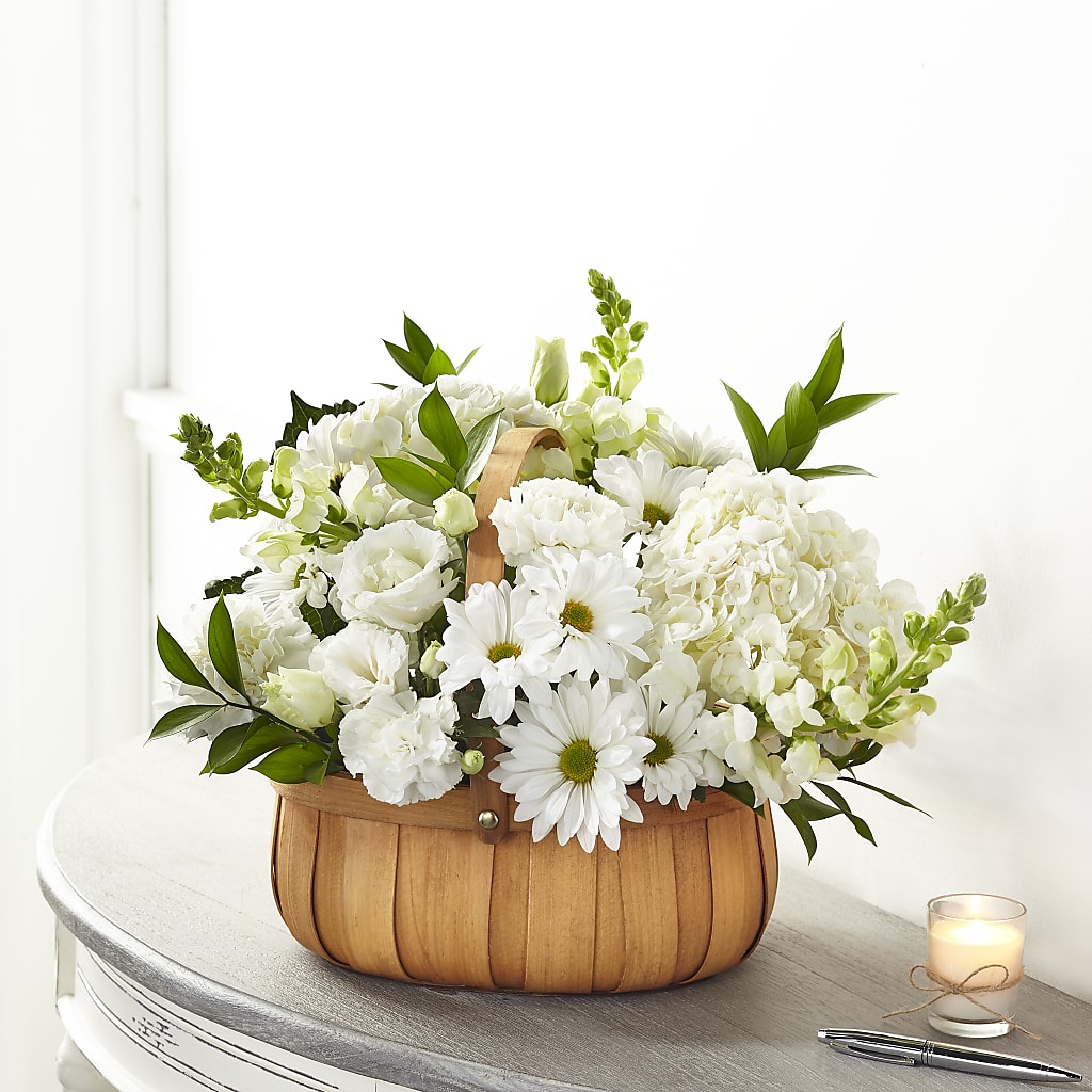 Pure Ivory Basket – Nacogdoches Floral Company, Nacogdoches TX