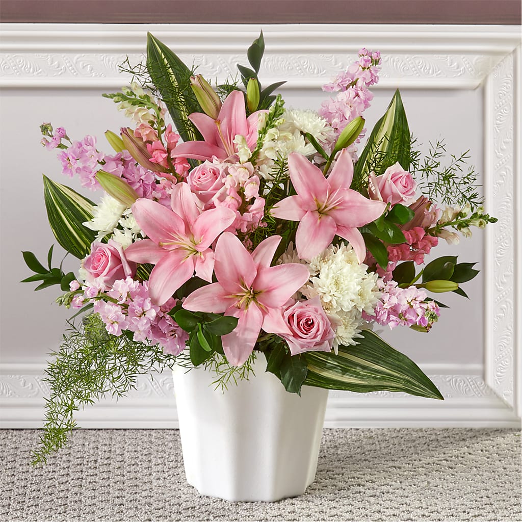 Simply Serene Floor Basket – Nacogdoches Floral Company, Nacogdoches TX