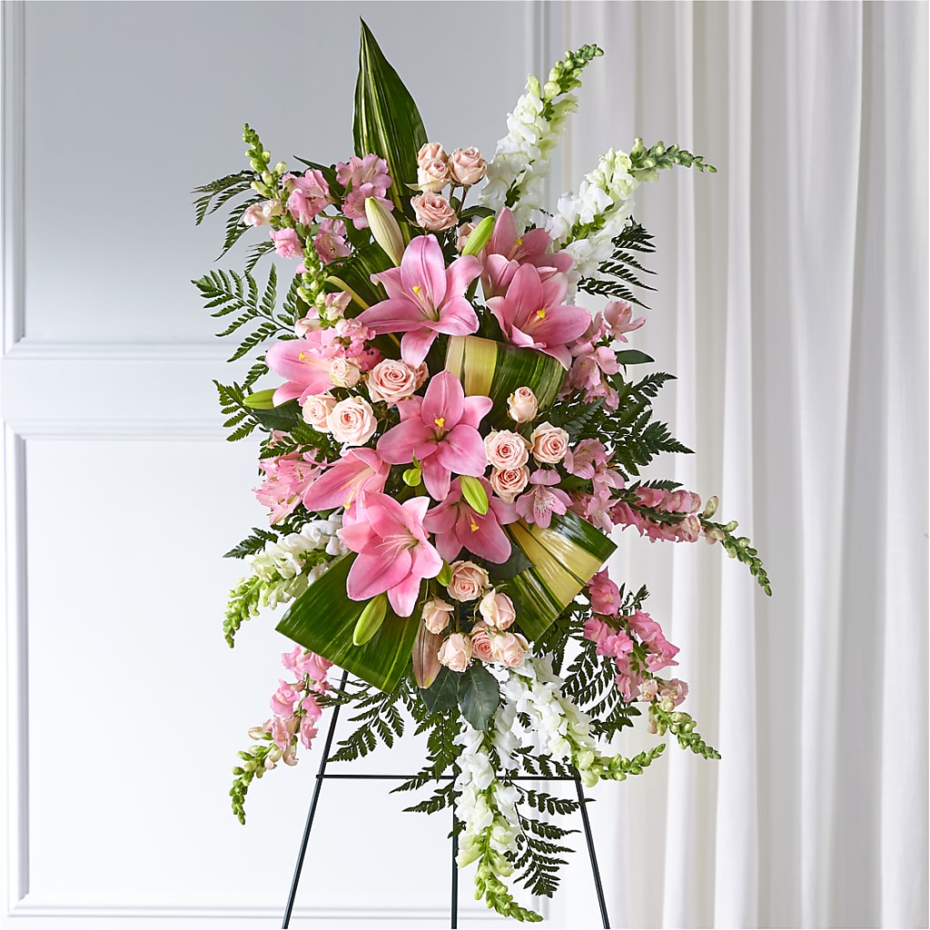 Elegant Embrace Standing Spray – Nacogdoches Floral Company, Nacogdoches TX