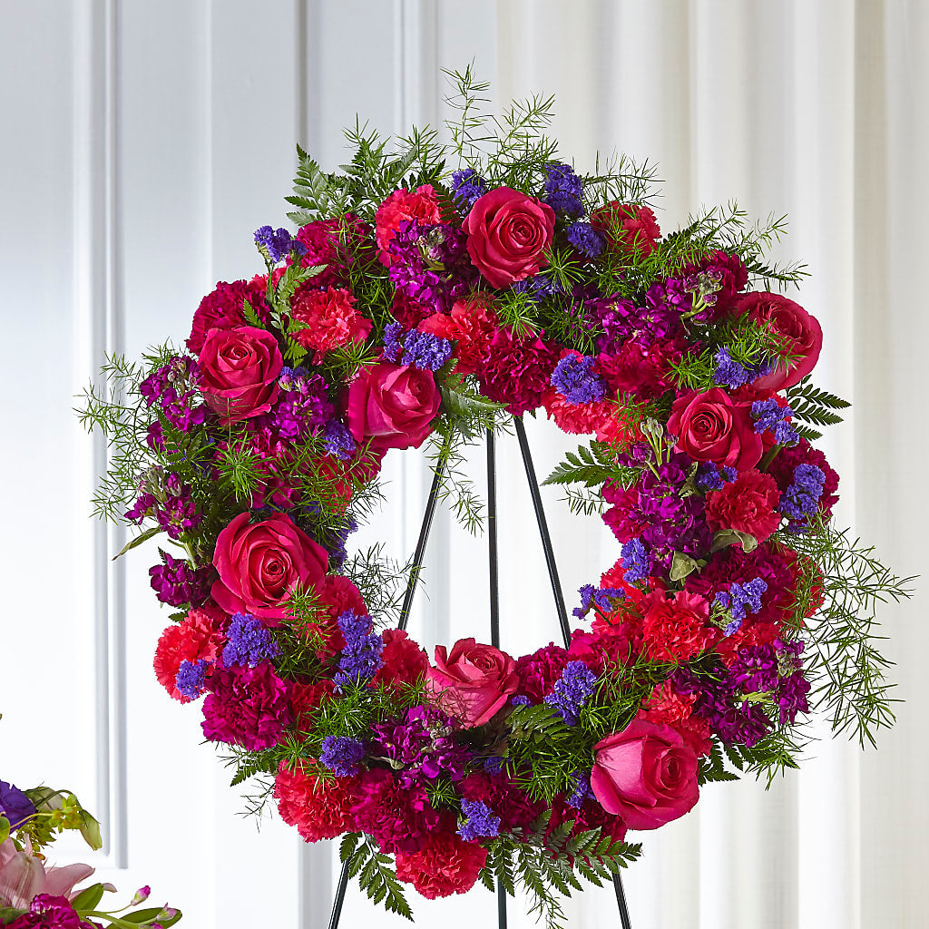 Calming Colors Wreath – Nacogdoches Floral Company, Nacogdoches TX