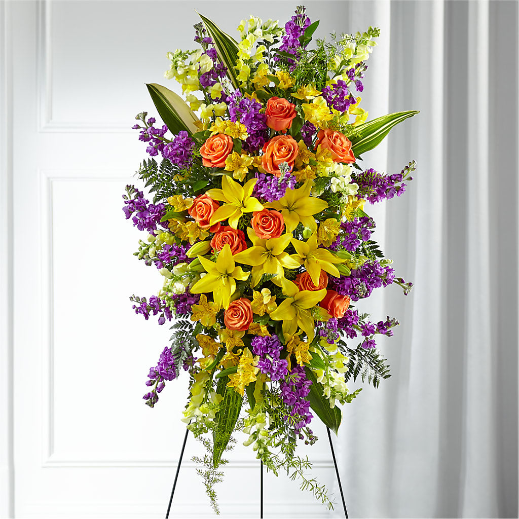 Thoughtful Prayers Standing Spray – Nacogdoches Floral Company, Nacogdoches TX