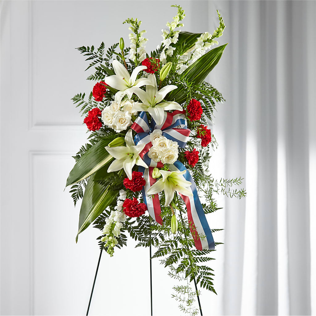 Stars of Life Standing Spray – Nacogdoches Floral Company, Nacogdoches TX