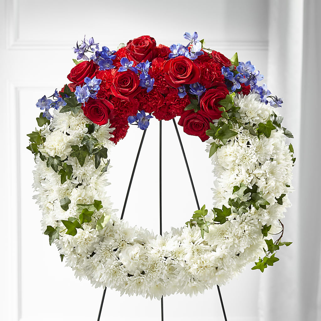 Patriotic Passion Wreath – Nacogdoches Floral Company, Nacogdoches TX
