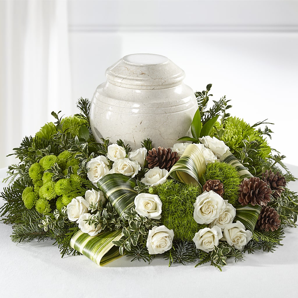 Precious Evergreen Cremation Adornment – Nacogdoches Floral Company, Nacogdoches TX
