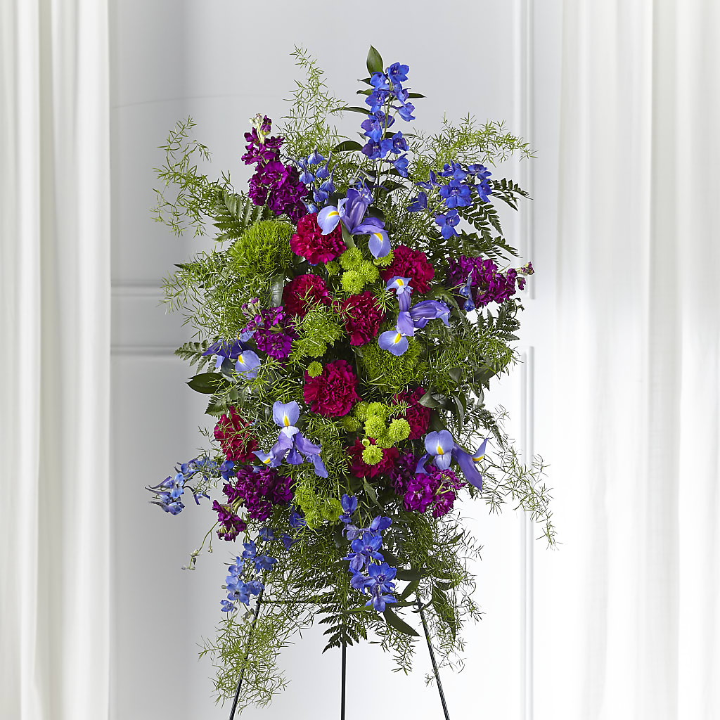 Heavenly Skies Standing Spray – Nacogdoches Floral Company, Nacogdoches TX