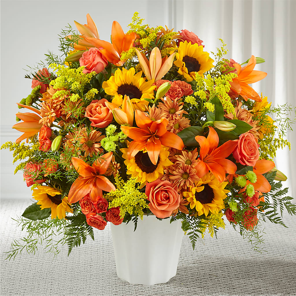 Harvest Thoughts Floor Basket – Nacogdoches Floral Company, Nacogdoches TX