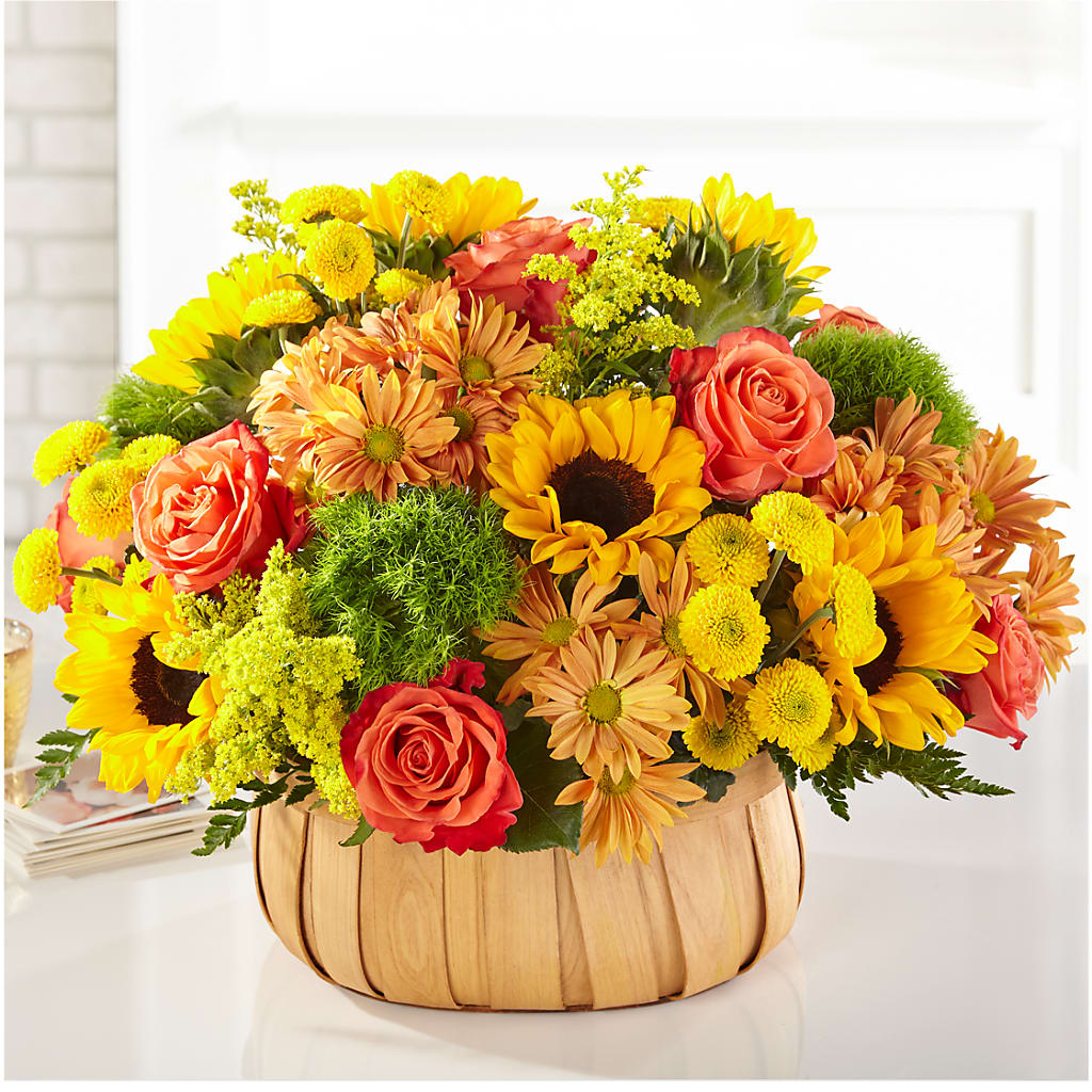 Harvest Sunflower Basket – Nacogdoches Floral Company, Nacogdoches TX