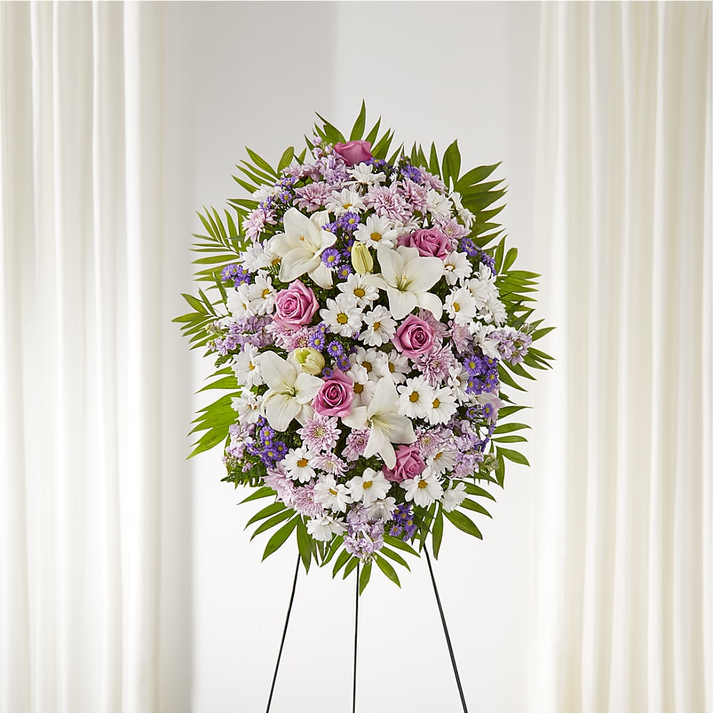 Surrounded by Love Standing Spray – Nacogdoches Floral Company, Nacogdoches TX