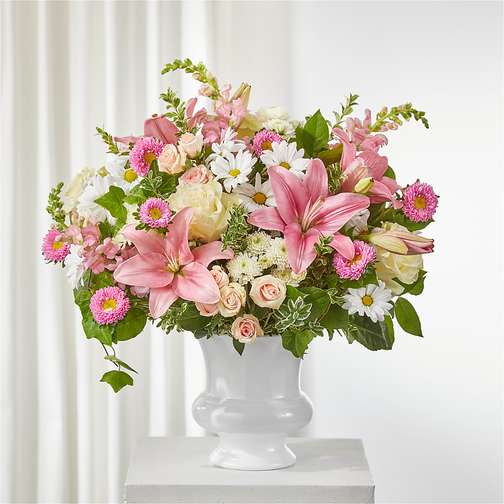 Empathetic Blooms Urn Arrangement – Nacogdoches Floral Company, Nacogdoches TX