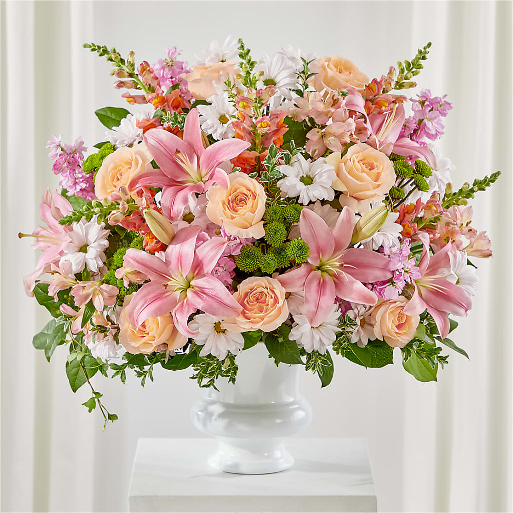 Heartfelt Gesture Urn Arrangement – Nacogdoches Floral Company, Nacogdoches TX