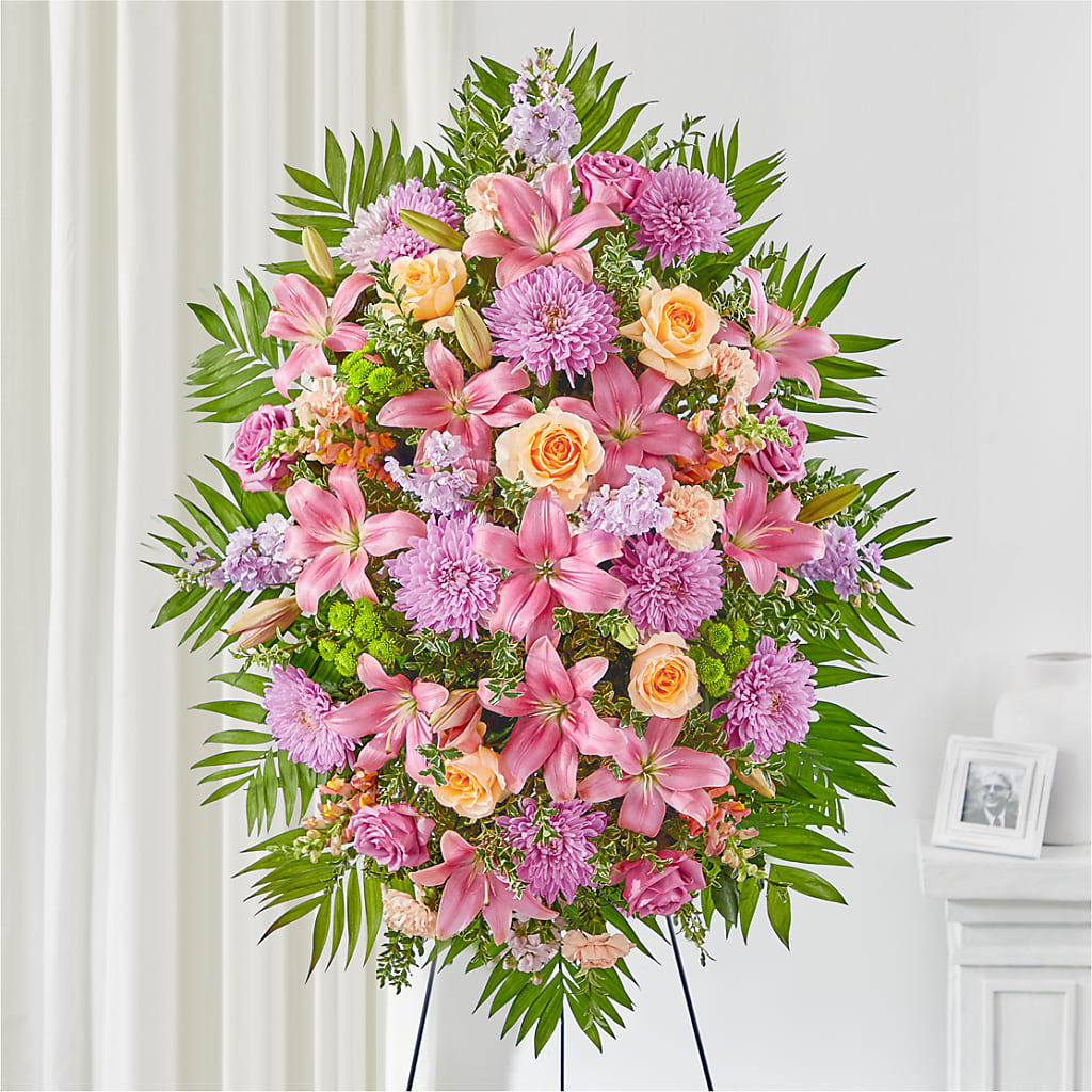 Love & Light Standing Spray – Nacogdoches Floral Company, Nacogdoches TX