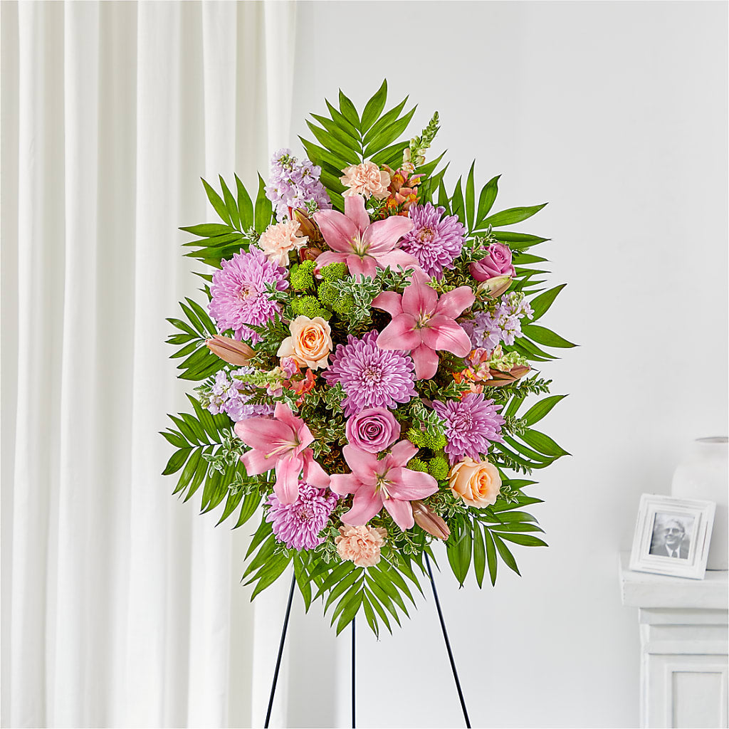 Love & Light Standing Spray – Nacogdoches Floral Company, Nacogdoches TX