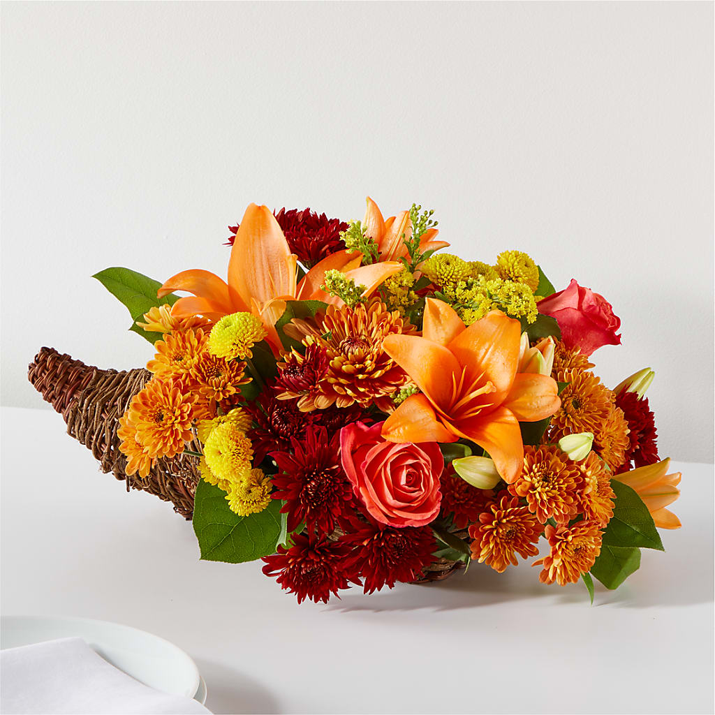 Bouquet of Blessings Cornucopia – Nacogdoches Floral Company, Nacogdoches TX