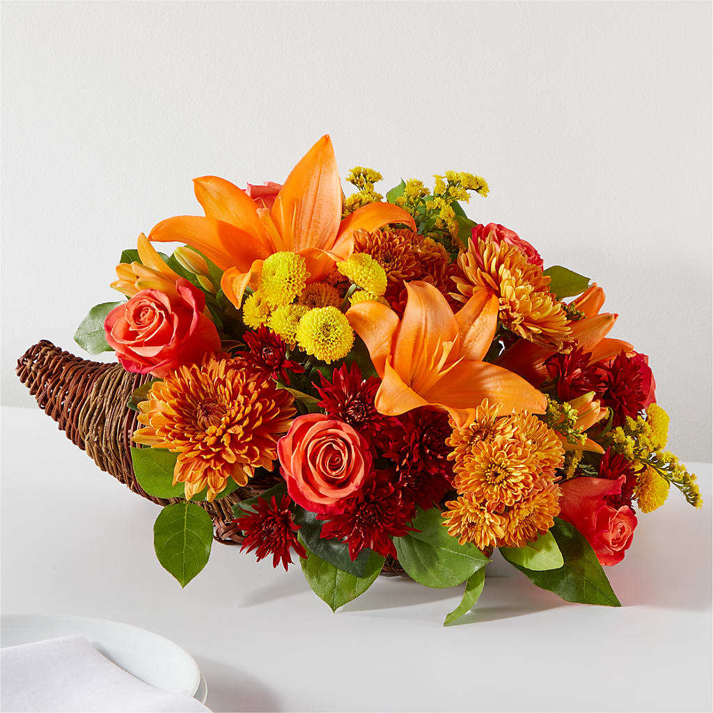 Bouquet of Blessings Cornucopia – Nacogdoches Floral Company, Nacogdoches TX