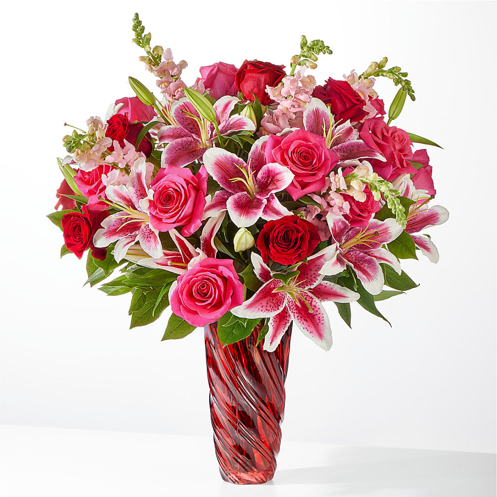 Always You Bouquet with Luxe Swirl Vase – Nacogdoches Floral Company, Nacogdoches TX