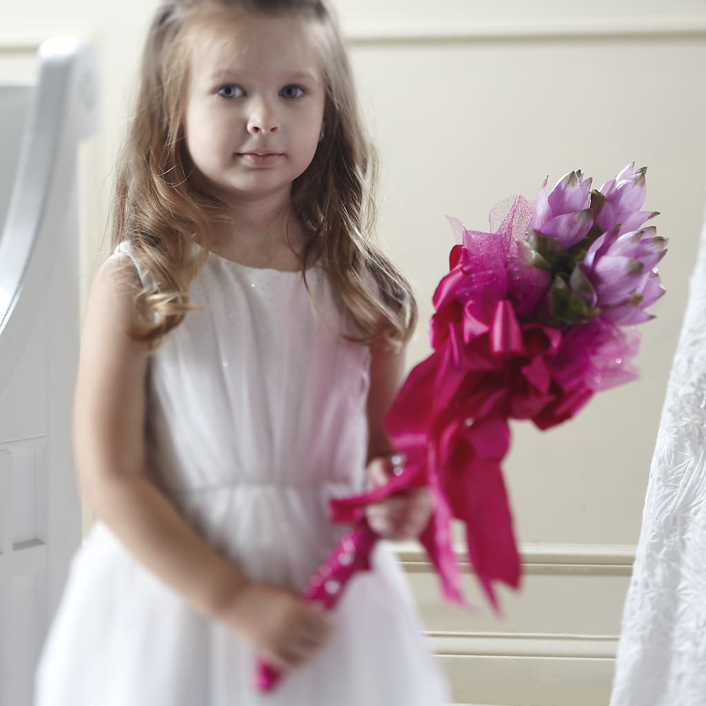 Sparkle Pink Flower Girl Bouquet – Nacogdoches Floral Company, Nacogdoches TX