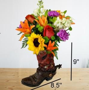 Country Boot –  Nacogdoches Floral Company, Nacogdoches TX