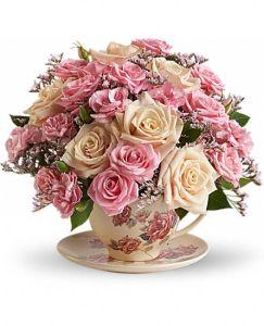 Tea cup Bouquet –  Nacogdoches Floral Company, Nacogdoches TX