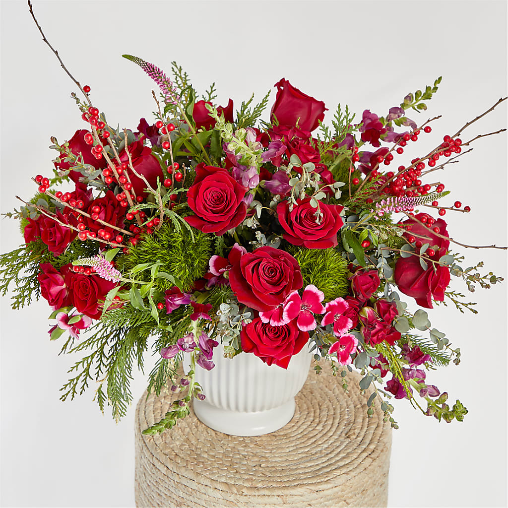 Big Red Bow Bouquet –  Nacogdoches Floral Company, Nacogdoches TX