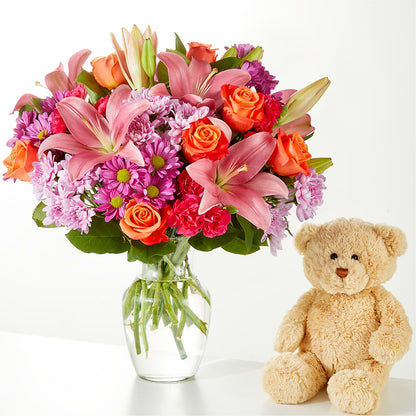 One and Only Bouquet and Bear Bundle –  Nacogdoches Floral Company, Nacogdoches TX