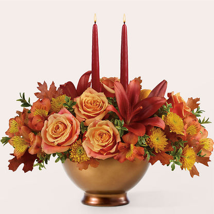Harvest Table Centerpiece –  Nacogdoches Floral Company, Nacogdoches TX