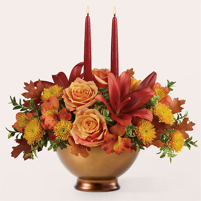 Harvest Table Centerpiece –  Nacogdoches Floral Company, Nacogdoches TX