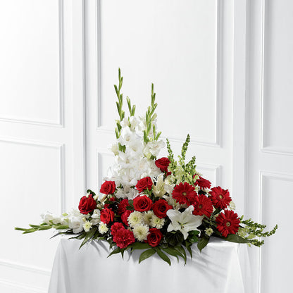 Crimson & White Arrangement –  Nacogdoches Floral Company, Nacogdoches TX