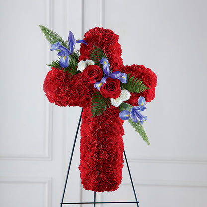 Faithful Hero Floral Cross –  Nacogdoches Floral Company, Nacogdoches TX