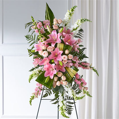 Elegant Embrace Standing Spray –  Nacogdoches Floral Company, Nacogdoches TX