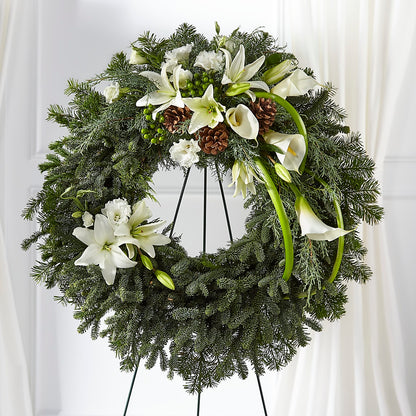 Greens of Hope Wreath –  Nacogdoches Floral Company, Nacogdoches TX