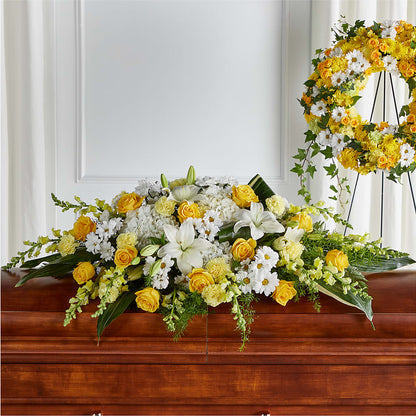 Golden Harmony Casket Spray –  Nacogdoches Floral Company, Nacogdoches TX
