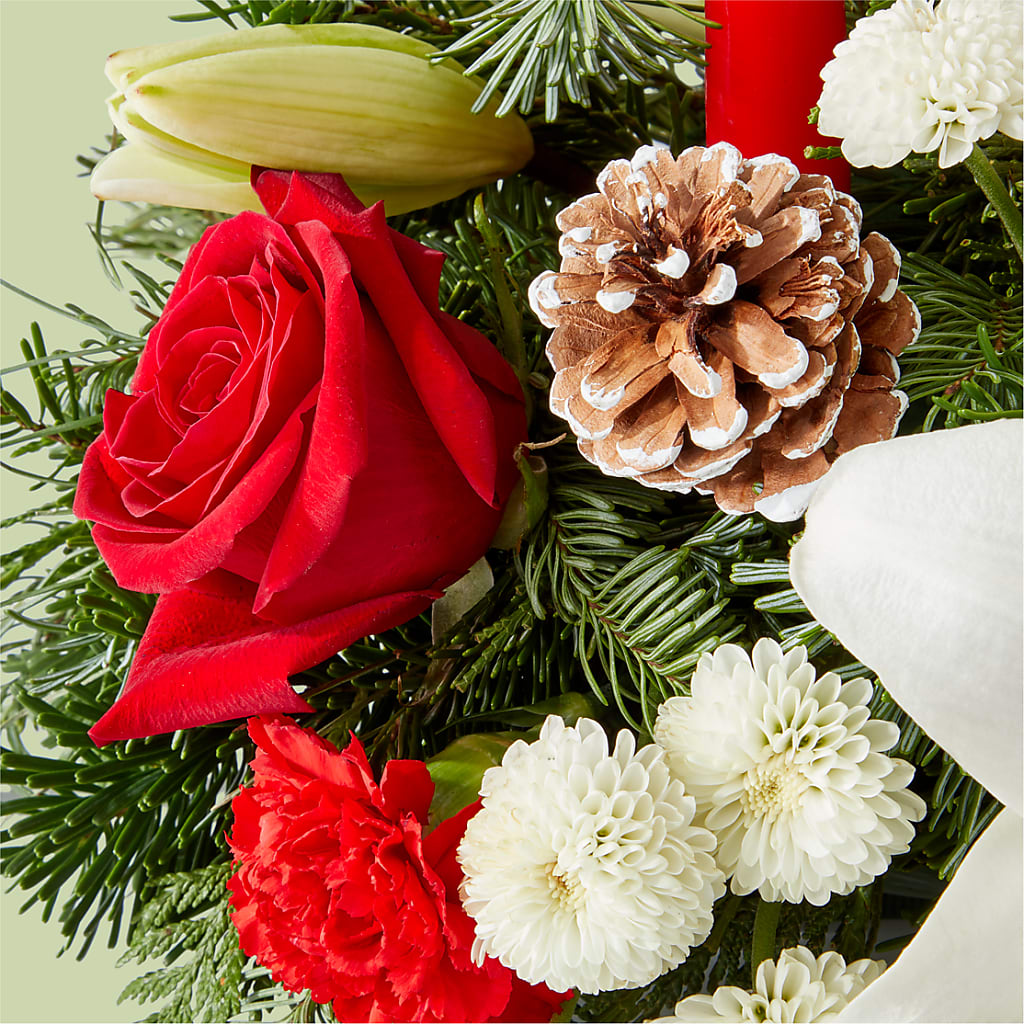 Seasonal Festivities Centerpiece –  Nacogdoches Floral Company, Nacogdoches TX