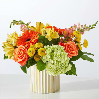 Autumn Sunshine Bouquet with Ivory Vase –  Nacogdoches Floral Company, Nacogdoches TX