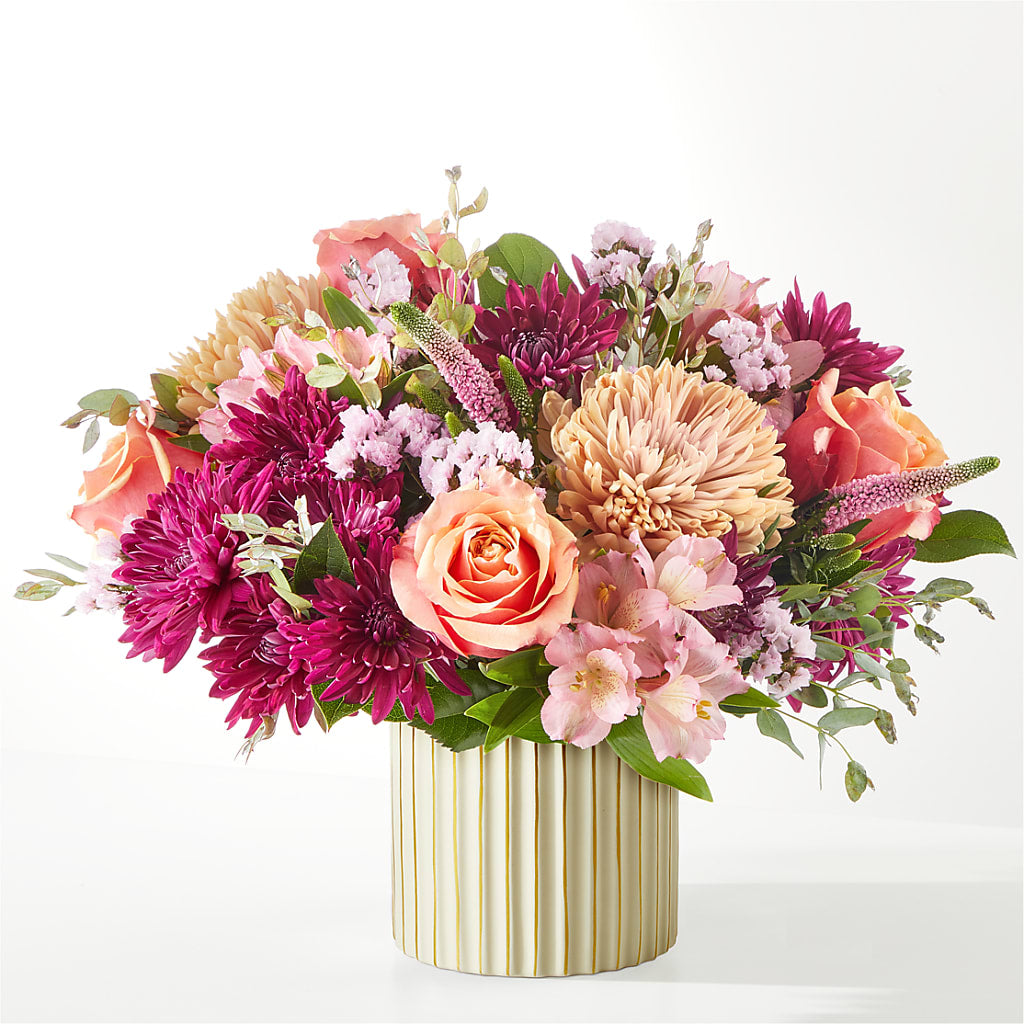 Berry Cobbler Bouquet with Ivory Vase –  Nacogdoches Floral Company, Nacogdoches TX
