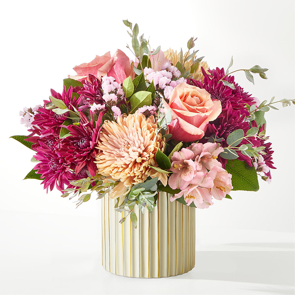 Berry Cobbler Bouquet with Ivory Vase –  Nacogdoches Floral Company, Nacogdoches TX