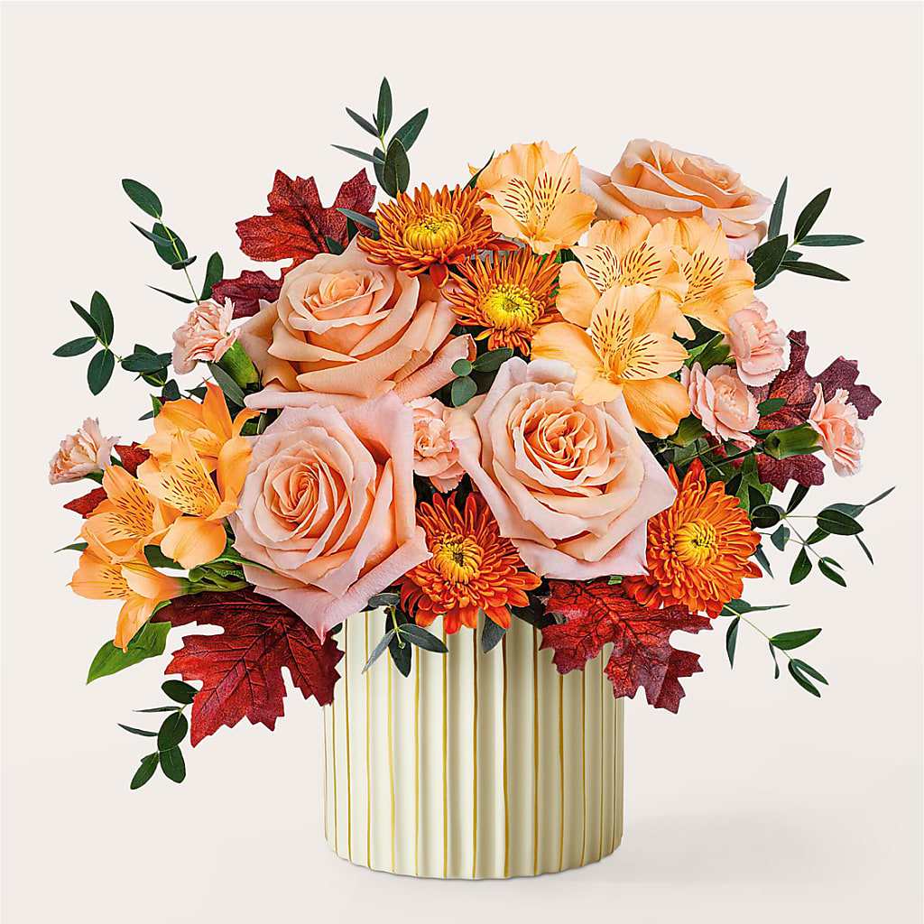Spiced Latte Bouquet with Ivory Vase –  Nacogdoches Floral Company, Nacogdoches TX