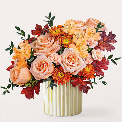 Spiced Latte Bouquet with Ivory Vase –  Nacogdoches Floral Company, Nacogdoches TX