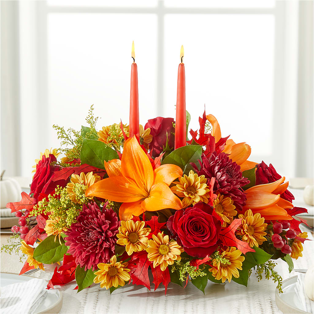Autumn's Embrace Centerpiece –  Nacogdoches Floral Company, Nacogdoches TX