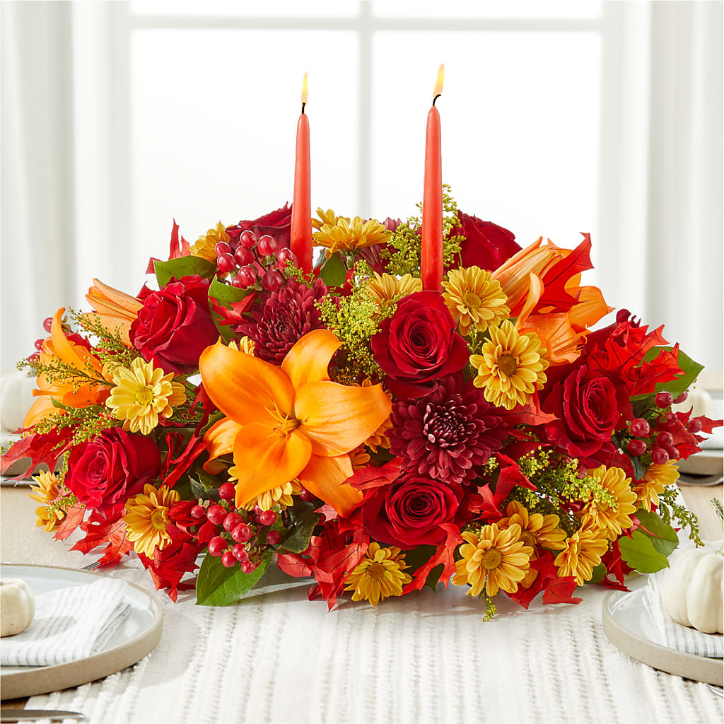 Autumn's Embrace Centerpiece –  Nacogdoches Floral Company, Nacogdoches TX