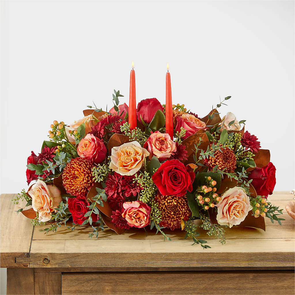 Gather Near Centerpiece –  Nacogdoches Floral Company, Nacogdoches TX