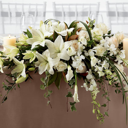 White Linen Arrangement –  Nacogdoches Floral Company, Nacogdoches TX