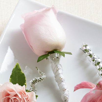 Pink Rose Boutonniere –  Nacogdoches Floral Company, Nacogdoches TX