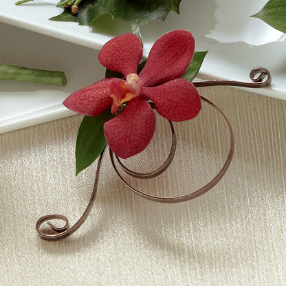 Red Mokara Boutonniere –  Nacogdoches Floral Company, Nacogdoches TX